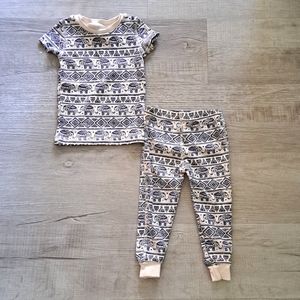 Pajamas for Peace 100% Cotton Elephant Peint Matching Set size 18 M…